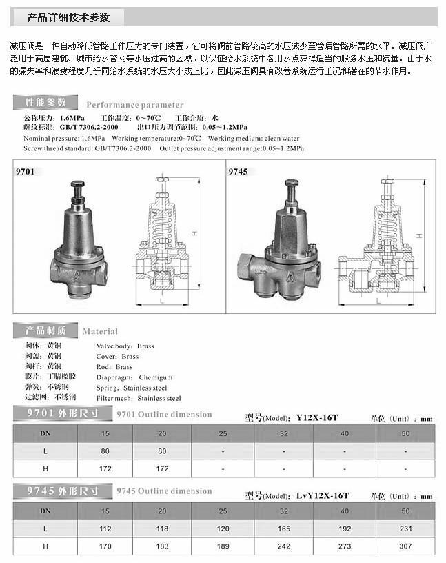可調(diào)式減壓閥工作原理說明書