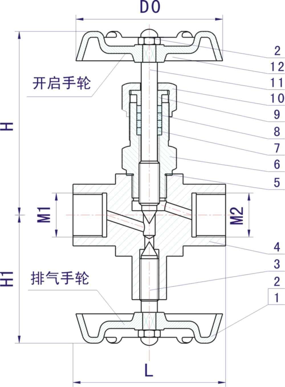 壓力表三通閥J19W(圖) 壓力表三通閥J19W